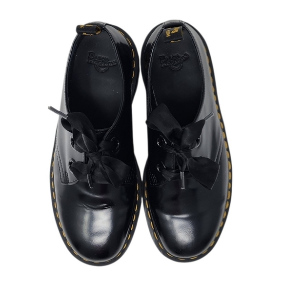 Dr.Martens Holly Platform Oxford In Black Patent Leather Size 9 - Picture 8 of 16